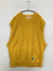 Champion チャンピオン スウェット MEDIUM イエロー コットン スウェット 無地 ワンポイント ブランドロゴ 袖なし