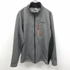 【中古】[印象AB] HEAD ヘッド ブルゾン / ジャケット メンズ L ヘザーグレー×ネオンオレンジ×ブラック グレー×黒 ポリ ジップアップ 裏地無し 長袖のサムネイル