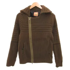 アルマーニ ジーンズ ARMANI JEANS ニットブルゾン ジップアップ ローゲージ カーキ /JS ■ECD001