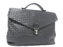 BOTTEGA VENETA ボッテガヴェネタ ビジネスバッグ イントレチャート 122139 ブラック レザー メンズ シルバー金具