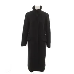 ケーティー キヨコ タカセ  K.T KIYOKO TAKASE ロングコート アンゴラ スタンドカラー 比翼 M 黒 ブラック /YJ ■ECA001