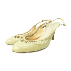 セルジオロッシ Sergio rossi ミュール シューズ ハイヒール パテントレザー 39 25.0cm ベージュ 0906 ■YHS2