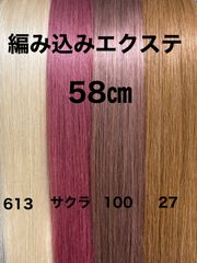 編み込み♡ エクステ♡ 長さ58cm 3/30g編み込み♡ エクステ♡ 長さ58cm - メルカリ