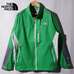 ノースフェイス THE NORTH FACE ナイロンジャケット L グリーン グレー サミットシリーズ SUMMITSERIES ウインドストッパー ロゴ刺繍 テック ストリート 古着 F763