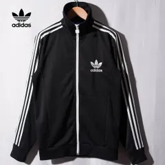 アディダス オリジナルス adidas ORIGINALS トラックジャケット L ブラック ホワイト ベッケンバウアー モデル Beckenbauer ユニセックス ロゴ刺繍 ジャージ ストリート スポーツミックス 古着 F765