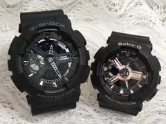 恋人たちのGショックペアウオッチ Gショック ペア G-SHOCK BABY-G  ペア腕時計 カシオ 2本セット アナデジ GA-110-1BJF BA-110RG-1AJF  ラッピング無料  メッセージカード手書きします 　クリスマス　誕生日 御祝い還暦