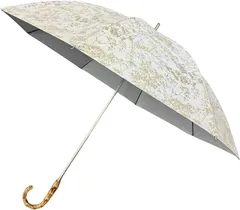 本州送料無料 離島不可 MOONBAT Fuwacool フワクール 日傘 長傘 晴雨兼用 雨傘 レディース 遮熱 UV UV遮蔽率99％カスミソウ 花柄 薄いグレー/イエロー/グレーのサムネイル