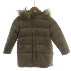 シップス SHIPS 子ども服（女の子用） ダウンジャケット 130 ベージュ フード付き ファー付き 長袖 514-05-0211 /GG ■ECA003