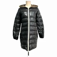 デュベティカ DUVETICA ACE アーチェ ダウンジャケット コート ミドル丈 ダブルジップ 黒 ブラック 38 約M