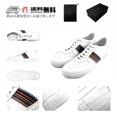 【訳あり】 Paul Smith ポールスミス FERM スニーカー シューズ 靴 レザー メンズ イタリア製 新品 ★ ホワイト M172-42..のサムネイル