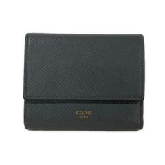 極美✨CELINE 三つ折り財布 トライフォールド レザー ブラック - メルカリ