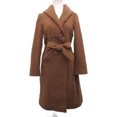 ロッソ ROSSO アーバンリサーチ 美品 カシミヤ混 フード ガウンコート ウール ロング ダブル F 茶 ブラウン ■YHS3 0923