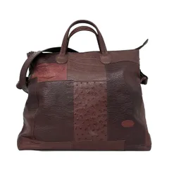 IBIZA(イビザ) ハンドバッグ - ボルドー 2way/パッチワーク レザー