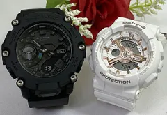 恋人たちのGショック ペアウオッチ Gショック G-SHOCK BABY-G  ペア腕時計 カシオ 2本セット アナデジ GA-2200BB-1AJF BA-110XRG-7AJF ラッピング無料 メッセージカード手書きします  クリスマス プレゼント 誕生日