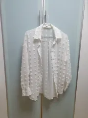 ZARA 白 シースルー シャツ