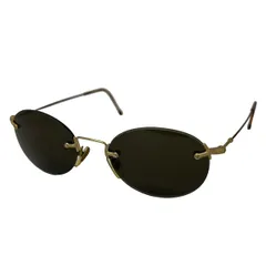 GIORGIOARMANI(ジョルジオアルマーニ) サングラス美品  - 658 848 140 黒×ブラウン×ゴールドのサムネイル