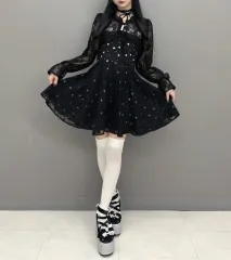 Ank Rouge アンクルージュ 花柄 ノースリーブ ワンピース カーディガン セット ブラック