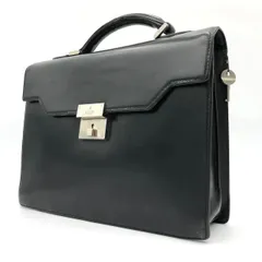 ランバン LANVIN レザー ビジネスバッグ 黒 ブリーフケース 鍵付き ブラックのサムネイル