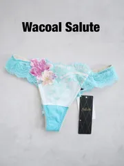 ★【新品】Wacoal Salute　ワコールサルート　13G　シンデレラ　ソング(Tバックショーツ)　定価5,500円　2025年製　日本製　M　ヒップ87-95　ブルー系　上品　送料込み　6464086