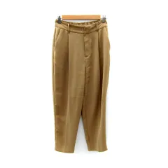 グローバルワーク GLOBAL WORK スラックスパンツ テーパードパンツ アンクル丈 無地 M ベージュ /SY16