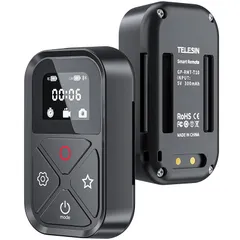 TELESIN 80M ブルートゥースワイヤレス リモコン GoPro用 Hero13 Max Hero12 Hero11 Hero10 Hero9 Hero8 IPhone Android Samsungと互換 LEDディスプレイ付き USB磁気充電 ア 1のサムネイル