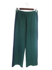 ザラ ZARA パンツ ワイド ロング ゴムウエスト 無地 グリーン ネイビー サイズM QQQ