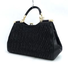 Miu Miu ミュウミュウ マテラッセ ハンドバッグ ブラック 5BA134