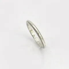 TIFFANY&Co. / ティファニー ◆Pt950 ミルグレイン バンドリング 約10～10.5号 【リング/指輪/アクセサリー】 ブランド【中古】 