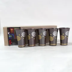 九谷焼　九谷明山 ◆【和食器】九谷焼/木の葉 フリーカップ（5個組） W200-34 すまい 雑貨 九谷焼 ギフト【未使用】 