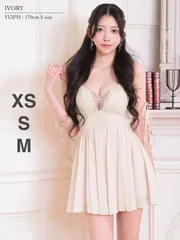 アイボリー AR26819【ANGEL R/エンジェルアール】Vカット/ バストビジュー/ シフォン/ ショルダー/ リボン/ フレア/ キャバドレス/ DEAbyROBEdeFLEURS ローブドフルールグロッシー/ brille ブリエ