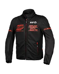 【送料無料】エルフ(elf) バイク フレッドメッシュジャケット L ブラック&レッド EJ-S116 db1cf843
