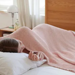 【新品】 【NERUS ネルス 正規品】スマート・アイ(smart-i) タオルケット 綿×レーヨン素材 洗えるガーゼケット Moa モア おしゃれ 薄手 ブランケット ひざ掛け ピンク 1