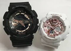 恋人たちのGショックペアウオッチG-SHOCK BABY-G  ペア腕時計 カシオ 2本セット アナデジ GA-110RG-1AJF BA-130-7A1JF ラッピング無料 メッセージカード手書きします 　クリスマス プレゼント 誕生日 御祝い還暦 銀婚式 