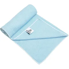 Hodoee ヨガラグ ヨガタオル ホットヨガ ラグ 滑り止め付き ヨガマットタオル 吸汗速乾 除菌 軽量 外ヨガ ビーチヨガ ヨガマット 145cm×61cm ブルー