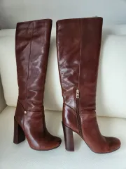 トリーバーチ ブラウン ロング ブーツ ヒール ブーツ