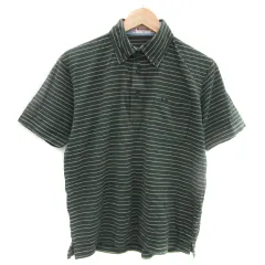 マックレガー マクレガー McGREGOR ポロシャツ 半袖 ボタンダウン ボーダー柄 M マルチカラー 緑 グリーン /YS38
