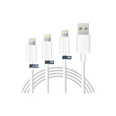 【2026新版 MFi認証】i-Phone 充電ケーブル ライトニングケーブル 0.5M/1M/2M 3本セット i-Phone 充電器 lightning ケーブル アイフォン充電ケーブル 2.4A急速充電 USB同期 高速データ転送 断線防止 超高耐久 0