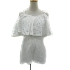 スナイデル SNIDEL オールインワン コンビネゾン ショートパンツ 短パン キャミソール パンチングレース 1 M 白 ホワイト /YS1