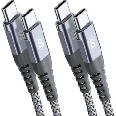 タイプc ケーブル 2M/2本セットPD対応 60W急速充電(USB C&USB C ケーブル) iPhone17 16 15 充電器 Type-c アイフォン16 15/いphone16/15 pro Max,iPad Pro/Air/mini6,Mac 0