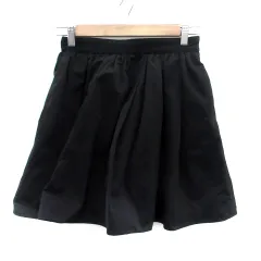 ジルスチュアート JILL STUART フレアスカート ミニ丈 2 M 黒 ブラック /HO23