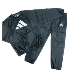  サウナスーツ adidas アディダス サウナスーツ 上下セット トラディショナル トレーニング ボクシング ランニング ウォーキング フィットネス ダイエット 減量 ブラック ADISS01-V3【MY308】