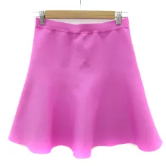 リエミラー Rie Miller ニットフレアスカート ミニ丈 38 M ピンク /YM19