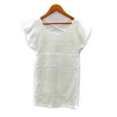 デイライルノアール Delyle NOIR ワンピース ミニ丈 ノースリーブ ラウンドネック レース F オフホワイト /SY48