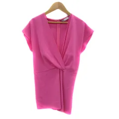 ザラ ZARA ブラウス カットソー ノースリーブ フレンチスリーブ カシュクール XS ピンク /YS2