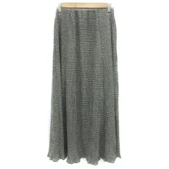 アズノウアズ as know as plus フレアスカート ロング丈 マキシ丈 総柄 グリーン 緑 /YM24