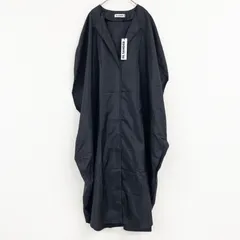 【新品同様】JIL SANDER  ジルサンダー ワンピース ロング スキッパー 変形  バルーン シルク ポリアミド ブラック イタリア製 レディース 36 b00928のサムネイル