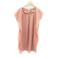 アーバンリサーチ URBAN RESEARCH ワンピース ミニ丈 ラウンドネック 半袖 フリル F ピンクブラウン /HO20