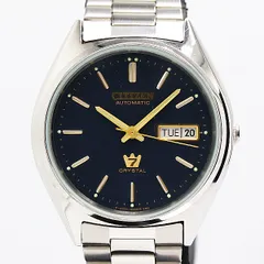 美品 稼働 シチズン クリスタルセブン 4-R00804 SS QZ ネイビー文字盤 ボーイズ腕時計 0506000 4ERT ABC20146 KMT