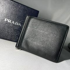 PRADA マネークリップ 財布 ネイビー - メルカリ