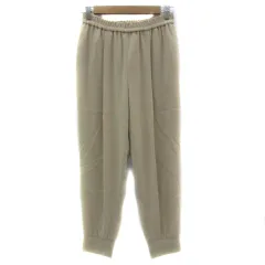 カリテ qualite タックテーパードパンツ ロング丈 無地 イージー 40 L ライトベージュ /YS27